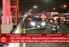 Criminales abandonan vehículo con armas de fuego tras persecución policial en Surco (VIDEO)
