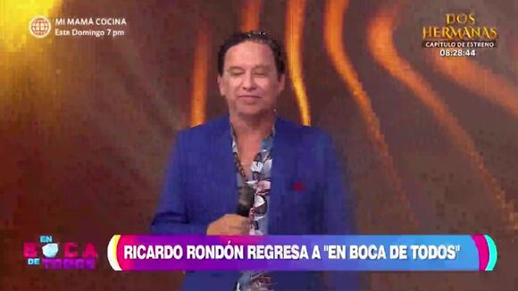 Ricardo Rondón regresó a 'En Boca de todos' tras dar negativo a COVID-19