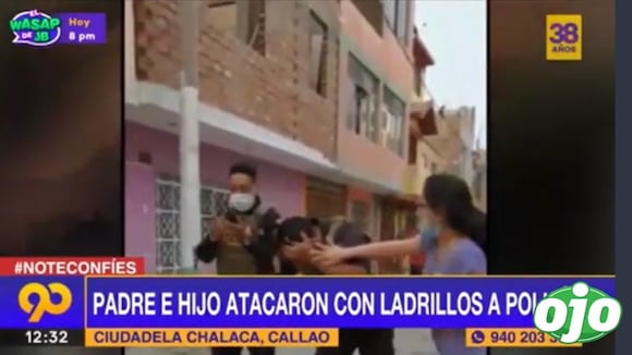Padre e Hijo atacan a policía y le rompen la cabeza con un ladrillo | Diario OJO