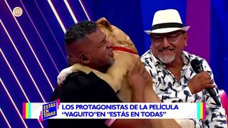 Vaguito visitó el set de Estás en Todas e intentó “besar” a Choca (VIDEO)