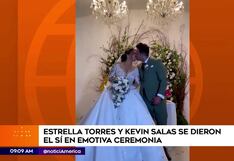 Estrella Torres y Kevin Salas se casaron en una emotiva ceremonia en Pachacamac (VIDEO)