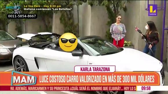 Karla Tarazona se luce en lujoso vehículo de más de 300 mil dólares