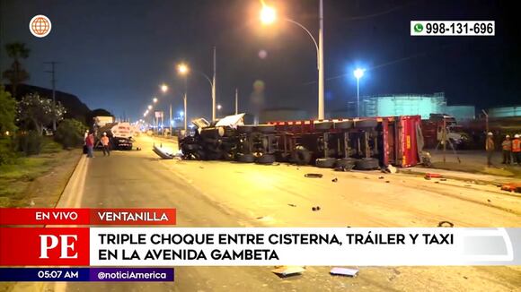 Triple choque en avenida Gambeta