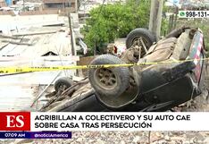 Lo matan en su auto y aplasta techo de humilde casa, en Comas | VIDEO