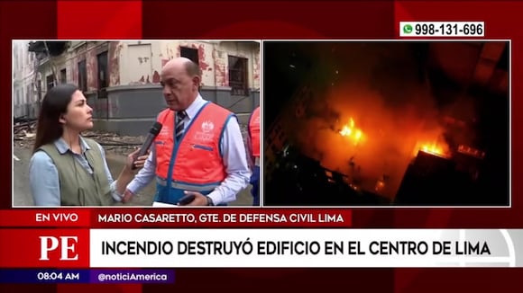 Situación de casona histórica que se incendió