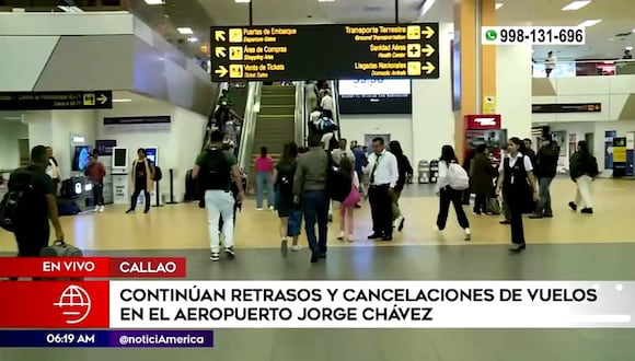 Aeropuerto Jorge Chávez: continúa el malestar en pasajeros por retrasos y cancelación de vuelos
