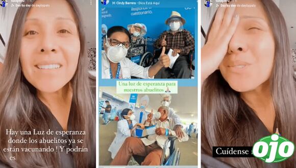 Tula Rodríguez se emociona al ver que ya están vacunando a adultos mayores contra el COVID-19 | OJO