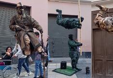 Estatuas flotantes en el Centro de Lima: Peruano revela el complejo truco