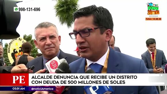 Alcalde de SMP denuncia que recibe un distrito con deuda de 500 millones de soles