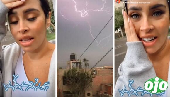 Ethel Pozo asustada por los rayos: “No me digan que da un poquito de miedo” | OJO
