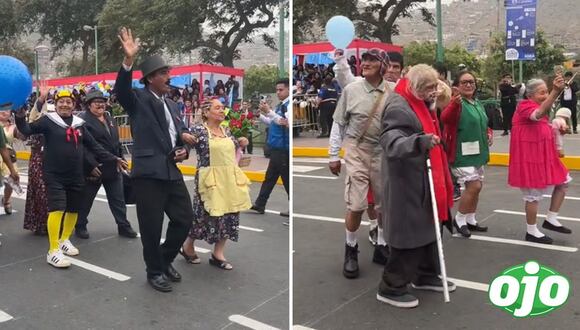 Ojo - Adultos mayores se viralizan en desfile