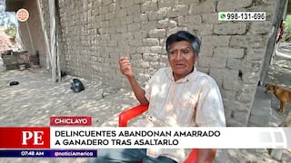 Delincuentes asaltan a ganadero y lo abandonan atado en un sembrío en Chiclayo (VIDEO)