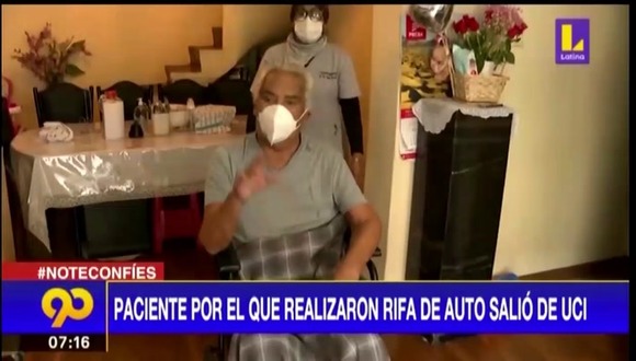 Adulto mayor por el que rifaron auto para recaudar fondos logró superar el COVID-19