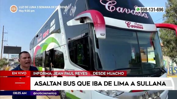 Asaltan bus que iba de Lima a Sullana