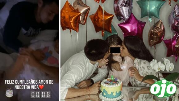 OJO | Melissa Paredes y Rodrigo Cuba celebran en la misma cama el cumpleaños de su hija