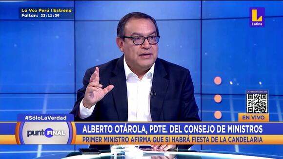 Declaraciones de Alberto Otárola en Punto Final