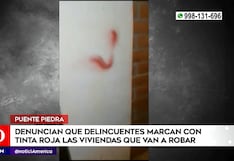 Vecinos de Puente Piedra denuncian que sujetos marcan las casas que van a robar (VIDEO)