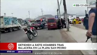 Siete sujetos son detenidos tras balacera en playa San Pedro en Lurín (VIDEO)