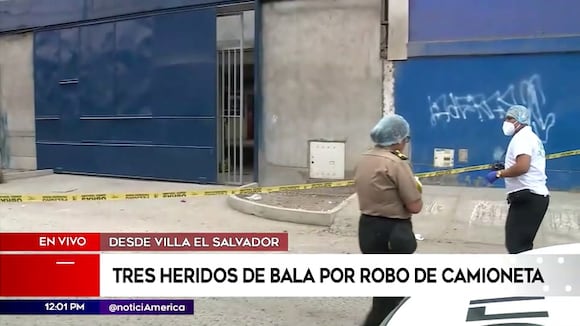 VMT: Tres heridos de balas por robo a camioneta