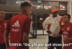Cueva cuadra a Paolo Guerrero y el ‘Cuto’ Guadalupe intenta calmarlos: “Oe tú por qué dices eso”