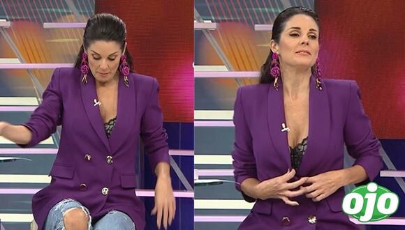 DIARIO OJO | Rebeca Escribens muestra detalle en su vestuario