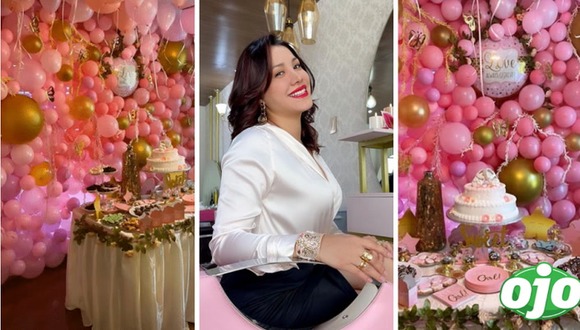 Lesly Castillo sorprende con la exorbitante decoración en su baby shower | OJO
