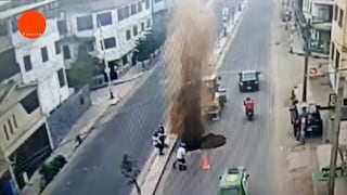 Villa El Salvador: vecinos reportan rotura de tubería de gas tras accidente en obra (VIDEO)