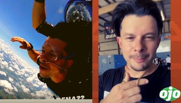 DIARIO OJO | Mario Hart en salto en paracaídas