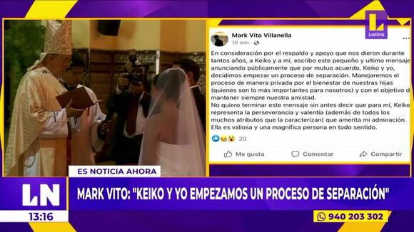 Mark Vitto comparte mensaje por redes sociales