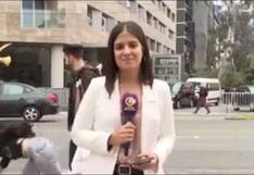 Aparatosa caída de una joven en transmisión EN VIVO de Latina se vuelve viral en las redes sociales (VIDEO)