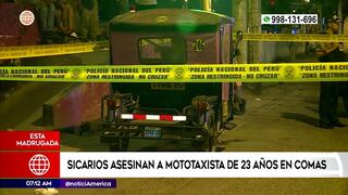 Asesinan de cinco disparos a mototaxista de 23 años, en Comas (VIDEO)