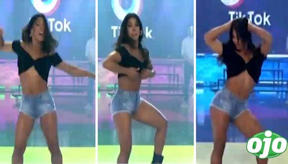 Karen Dejo muestra de más al sufrir percance haciendo Tik Tok en ‘Esto Es Guerra’ | OJO