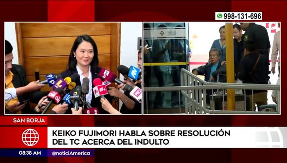 Keiko Fujimori sobre indulto a su padre