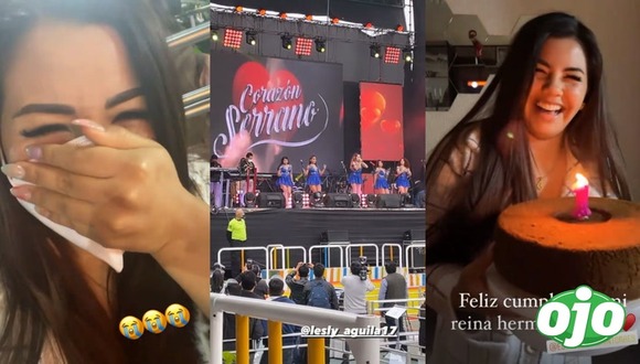 Estrella Torres celebró su cumpleaños en concierto de Corazón Serrano - diario OJO