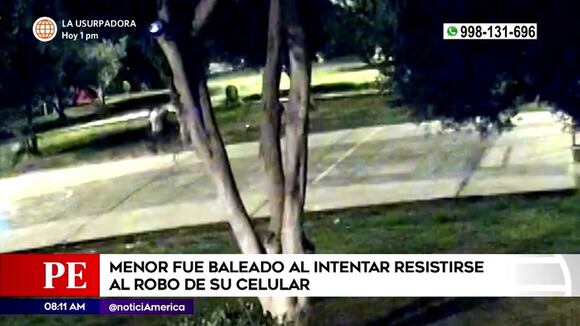 Menor fue baleado tras robo