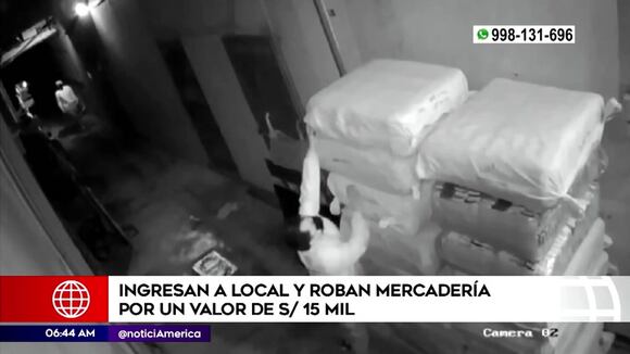 Lima: Roban mercadería valorizada en 15 mil soles