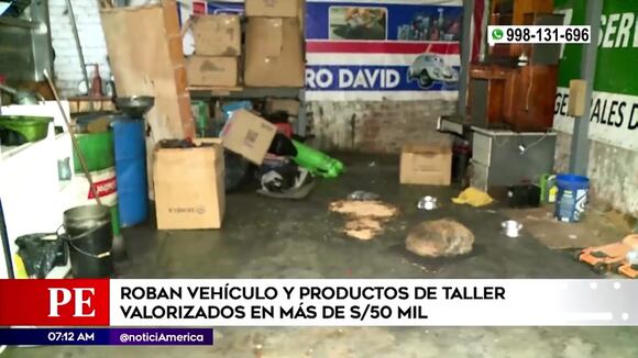 Roban vehículos y productos de taller