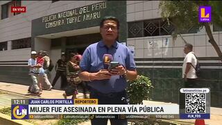 Mujer de 43 años fue asesinada por su pareja en la vía pública, en Comas (VIDEO)