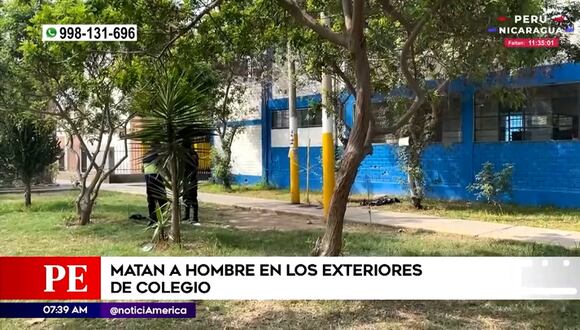 Disparan a hombre frente a colegio