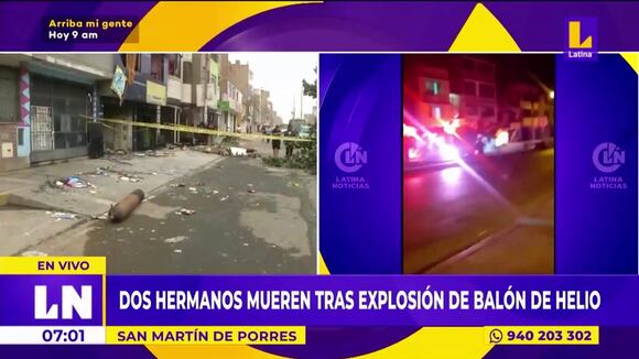 San Martín de Porres: Fallecen hermanos tras explosión