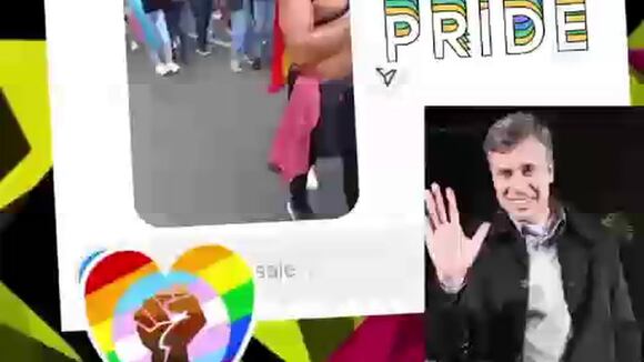 Instarándula - Diego Bertie en marcha del orgullo - diario OJO