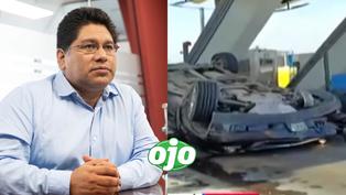 Camioneta del alcalde de Puente Piedra chocó contra caseta de peaje en Panamericana Norte