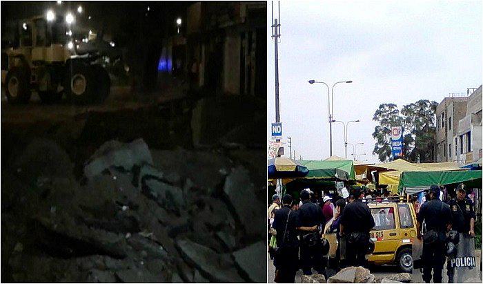 Recuperan vías ocupadas por ambulantes en Comas