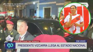 Presidente Martín Vizcarra llega al Estadio Nacional para alentar a la selección 