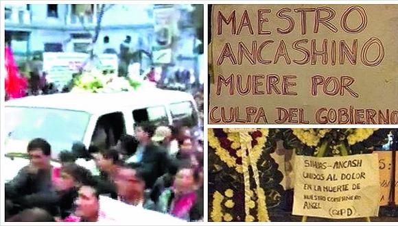 Huelga de maestros: acompañaron féretro de docente que murió, pero EsSalud explica su deceso