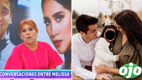Magaly Medina aconseja a Melissa Paredes y al 'Gato' Cuba. Foto: (Captura/ATV | Instagram/@gatocuba16).