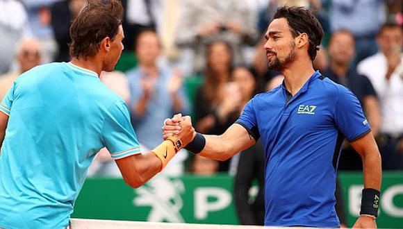 ​Montecarlo: Rafael Nadal cae ante Fognini y se priva de la final