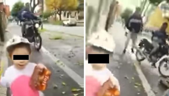 Madre grababa a su hija en la calle y es asaltada por delincuentes (VIDEO)