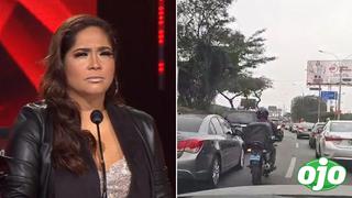 “Por eso estamos como estamos”: Katia Palma enfurecida con motociclistas que circulan por la Javier Prado | VIDEO