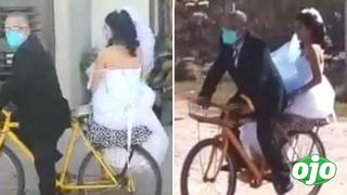 TikTok: Padre causa ternura en redes tras llevar a su hija al altar en bicicleta